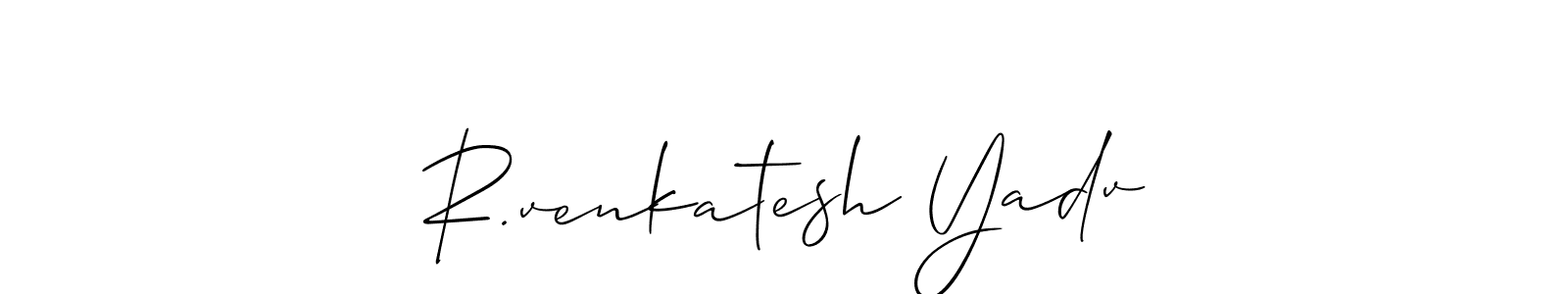 Make a beautiful signature design for name R.venkatesh Yadv. Use this online signature maker to create a handwritten signature for free. R.venkatesh Yadv signature style 2 images and pictures png