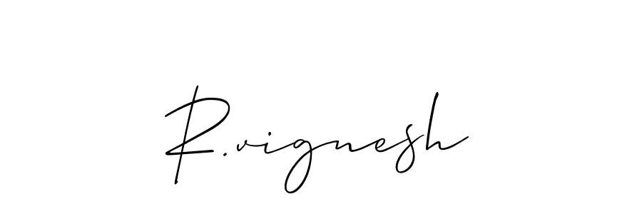 It looks lik you need a new signature style for name R.vignesh. Design unique handwritten (Allison_Script) signature with our free signature maker in just a few clicks. R.vignesh signature style 2 images and pictures png