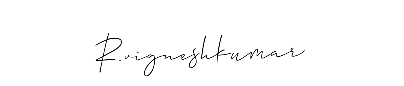 Make a beautiful signature design for name R.vigneshkumar. With this signature (Allison_Script) style, you can create a handwritten signature for free. R.vigneshkumar signature style 2 images and pictures png