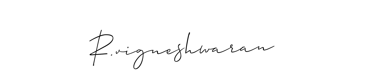 Similarly Allison_Script is the best handwritten signature design. Signature creator online .You can use it as an online autograph creator for name R.vigneshwaran. R.vigneshwaran signature style 2 images and pictures png