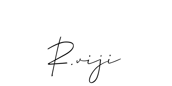 You should practise on your own different ways (Allison_Script) to write your name (R.viji) in signature. don't let someone else do it for you. R.viji signature style 2 images and pictures png