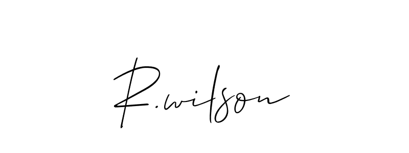 Create a beautiful signature design for name R.wilson. With this signature (Allison_Script) fonts, you can make a handwritten signature for free. R.wilson signature style 2 images and pictures png