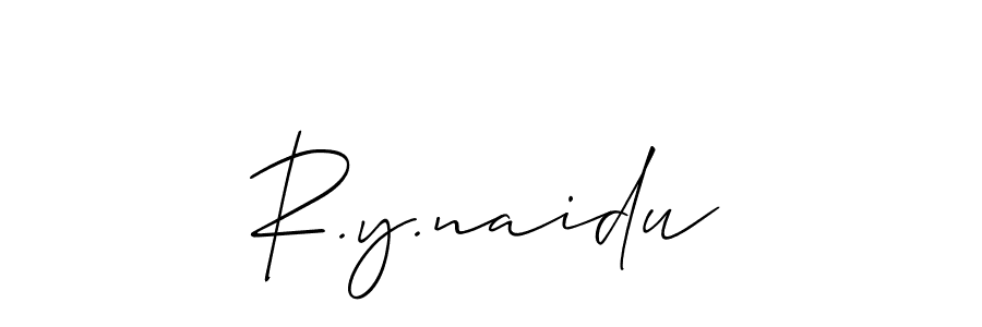 Make a beautiful signature design for name R.y.naidu. Use this online signature maker to create a handwritten signature for free. R.y.naidu signature style 2 images and pictures png