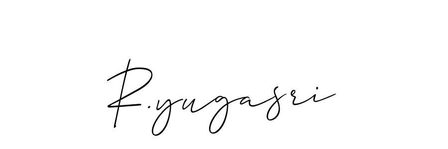 Create a beautiful signature design for name R.yugasri. With this signature (Allison_Script) fonts, you can make a handwritten signature for free. R.yugasri signature style 2 images and pictures png