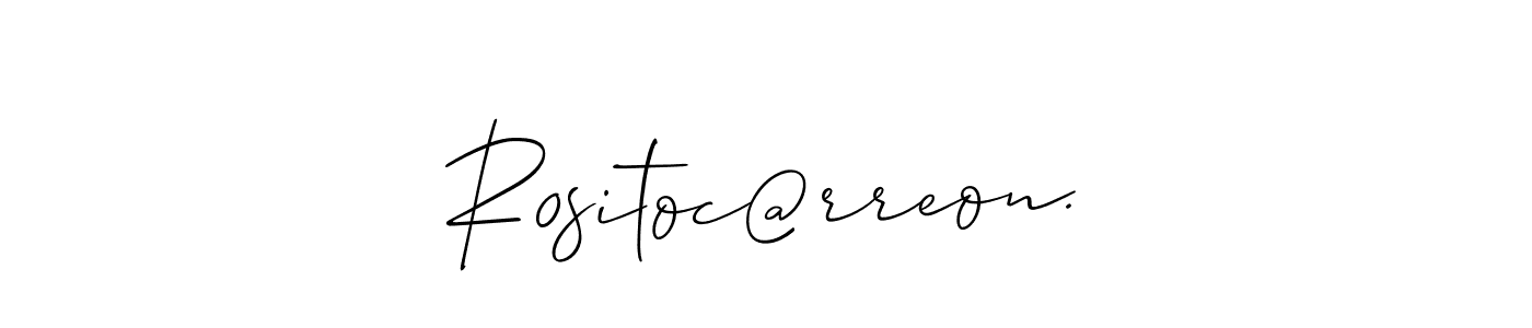 Create a beautiful signature design for name R0sitoc@rreon.. With this signature (Allison_Script) fonts, you can make a handwritten signature for free. R0sitoc@rreon. signature style 2 images and pictures png