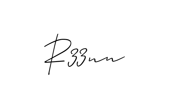 The best way (Allison_Script) to make a short signature is to pick only two or three words in your name. The name R33nn  include a total of six letters. For converting this name. R33nn  signature style 2 images and pictures png