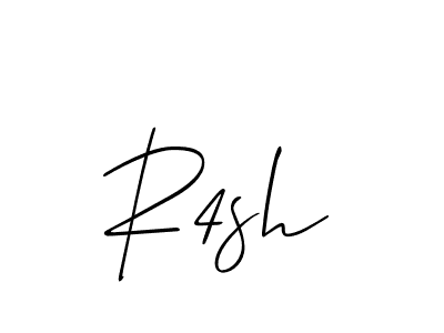 The best way (Allison_Script) to make a short signature is to pick only two or three words in your name. The name R4sh include a total of six letters. For converting this name. R4sh signature style 2 images and pictures png