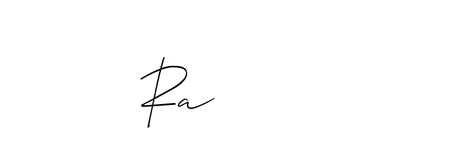 How to make Ra        signature? Allison_Script is a professional autograph style. Create handwritten signature for Ra        name. Ra        signature style 2 images and pictures png