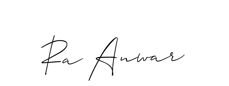 if you are searching for the best signature style for your name Ra Anwar. so please give up your signature search. here we have designed multiple signature styles  using Allison_Script. Ra Anwar signature style 2 images and pictures png