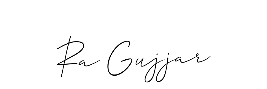 Similarly Allison_Script is the best handwritten signature design. Signature creator online .You can use it as an online autograph creator for name Ra Gujjar. Ra Gujjar signature style 2 images and pictures png