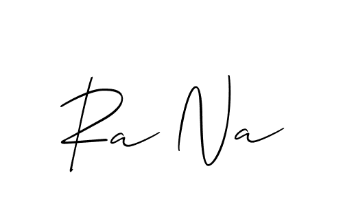 How to make Ra Na signature? Allison_Script is a professional autograph style. Create handwritten signature for Ra Na name. Ra Na signature style 2 images and pictures png