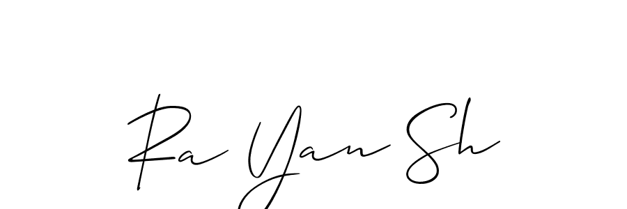 Once you've used our free online signature maker to create your best signature Allison_Script style, it's time to enjoy all of the benefits that Ra Yan Sh name signing documents. Ra Yan Sh signature style 2 images and pictures png