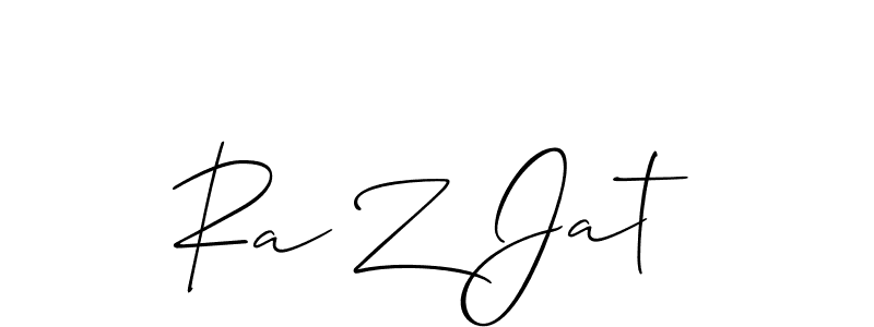 It looks lik you need a new signature style for name Ra Z Jat. Design unique handwritten (Allison_Script) signature with our free signature maker in just a few clicks. Ra Z Jat signature style 2 images and pictures png