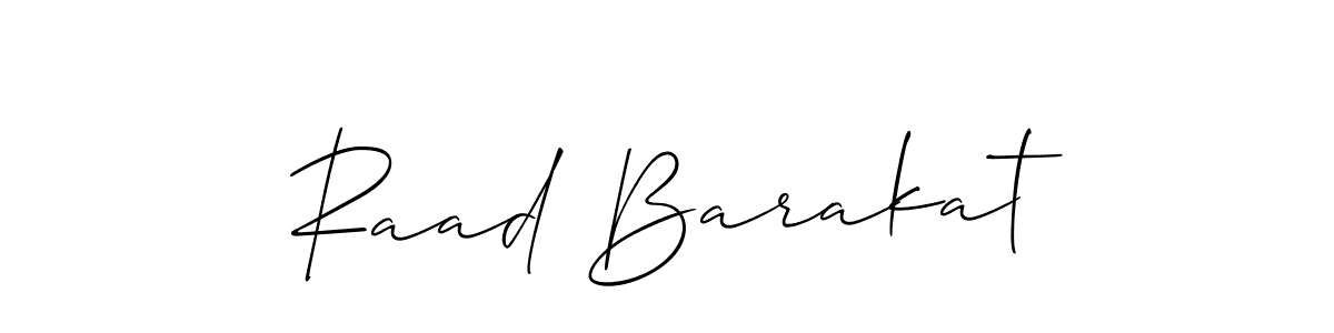 Also You can easily find your signature by using the search form. We will create Raad Barakat name handwritten signature images for you free of cost using Allison_Script sign style. Raad Barakat signature style 2 images and pictures png