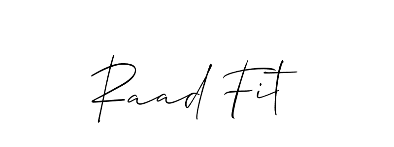 Once you've used our free online signature maker to create your best signature Allison_Script style, it's time to enjoy all of the benefits that Raad Fit name signing documents. Raad Fit signature style 2 images and pictures png