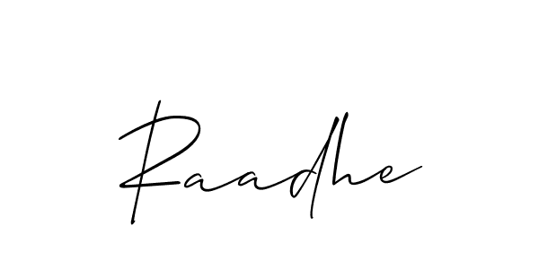 Make a beautiful signature design for name Raadhe. Use this online signature maker to create a handwritten signature for free. Raadhe signature style 2 images and pictures png