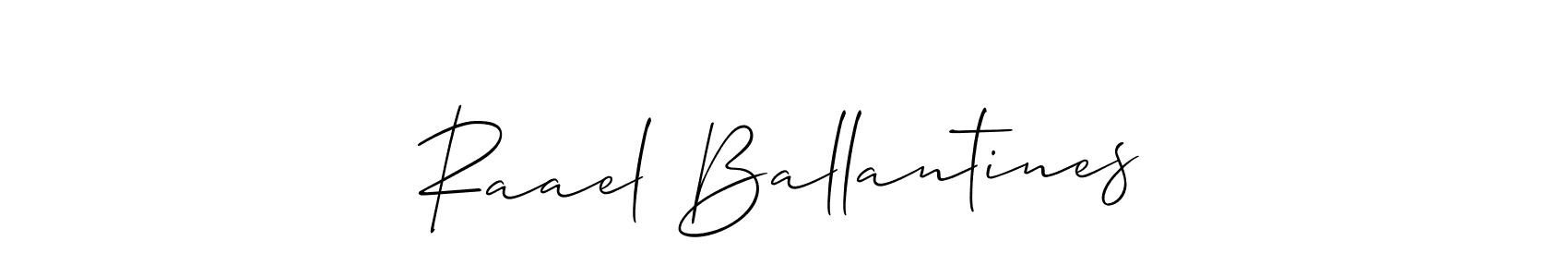 if you are searching for the best signature style for your name Raael Ballantines. so please give up your signature search. here we have designed multiple signature styles  using Allison_Script. Raael Ballantines signature style 2 images and pictures png