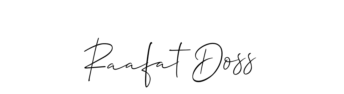 How to Draw Raafat Doss signature style? Allison_Script is a latest design signature styles for name Raafat Doss. Raafat Doss signature style 2 images and pictures png