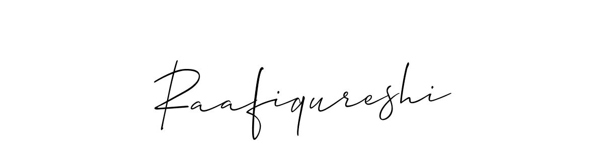 How to make Raafiqureshi name signature. Use Allison_Script style for creating short signs online. This is the latest handwritten sign. Raafiqureshi signature style 2 images and pictures png