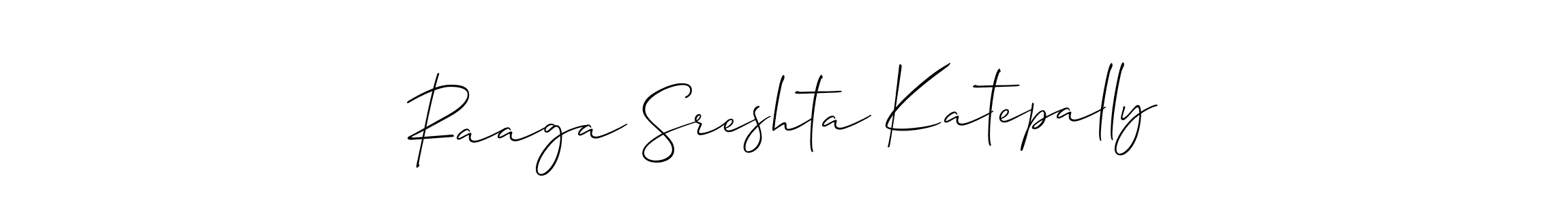 Make a beautiful signature design for name Raaga Sreshta Katepally. Use this online signature maker to create a handwritten signature for free. Raaga Sreshta Katepally signature style 2 images and pictures png