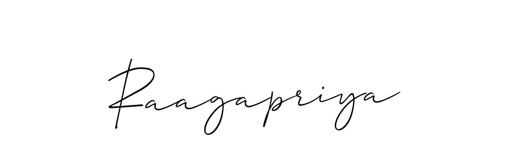 Create a beautiful signature design for name Raagapriya. With this signature (Allison_Script) fonts, you can make a handwritten signature for free. Raagapriya signature style 2 images and pictures png