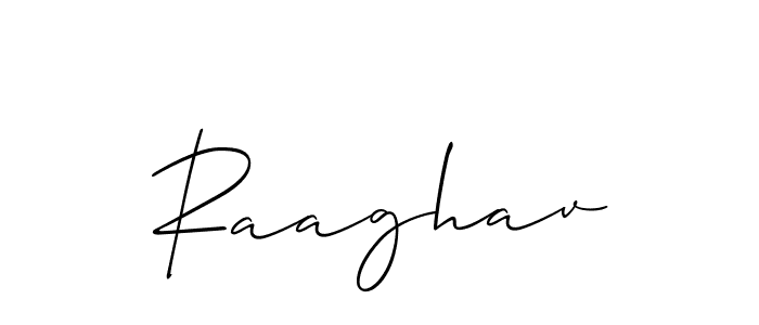 Create a beautiful signature design for name Raaghav. With this signature (Allison_Script) fonts, you can make a handwritten signature for free. Raaghav signature style 2 images and pictures png