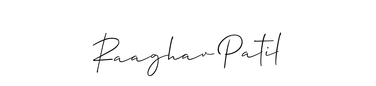 Make a short Raaghav Patil signature style. Manage your documents anywhere anytime using Allison_Script. Create and add eSignatures, submit forms, share and send files easily. Raaghav Patil signature style 2 images and pictures png