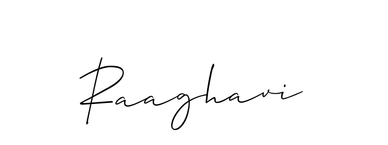 Use a signature maker to create a handwritten signature online. With this signature software, you can design (Allison_Script) your own signature for name Raaghavi. Raaghavi signature style 2 images and pictures png