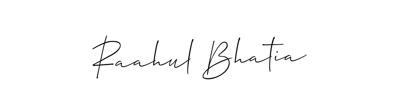 The best way (Allison_Script) to make a short signature is to pick only two or three words in your name. The name Raahul Bhatia include a total of six letters. For converting this name. Raahul Bhatia signature style 2 images and pictures png