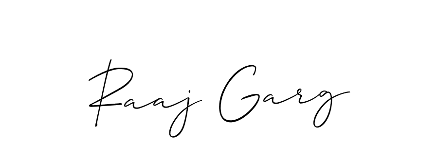 if you are searching for the best signature style for your name Raaj Garg. so please give up your signature search. here we have designed multiple signature styles  using Allison_Script. Raaj Garg signature style 2 images and pictures png