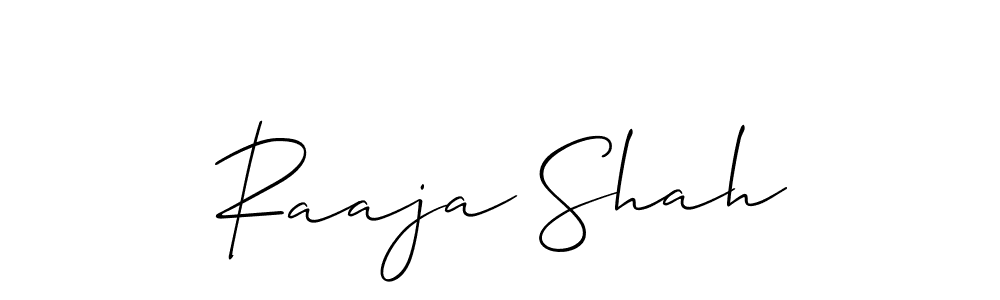 Create a beautiful signature design for name Raaja Shah. With this signature (Allison_Script) fonts, you can make a handwritten signature for free. Raaja Shah signature style 2 images and pictures png