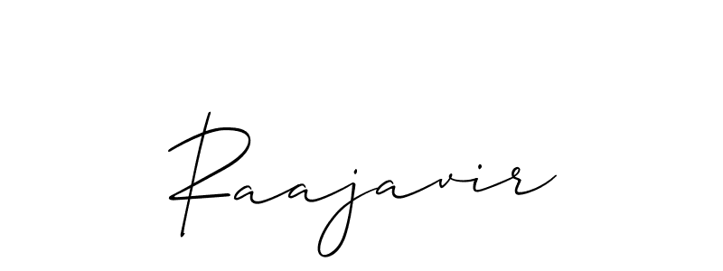Design your own signature with our free online signature maker. With this signature software, you can create a handwritten (Allison_Script) signature for name Raajavir. Raajavir signature style 2 images and pictures png