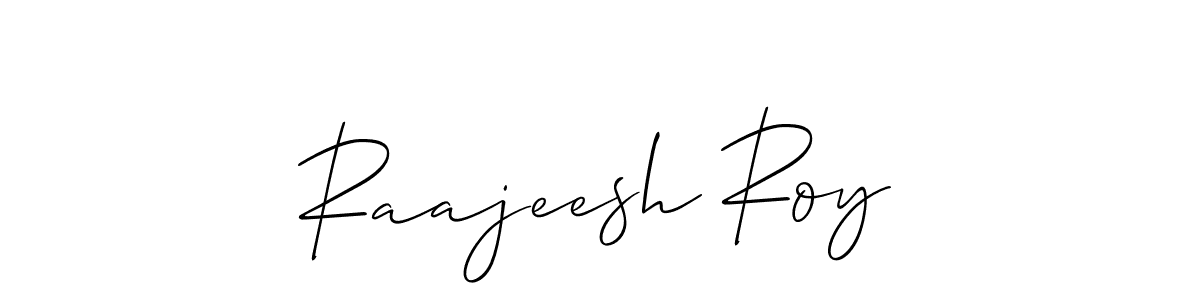 How to make Raajeesh Roy signature? Allison_Script is a professional autograph style. Create handwritten signature for Raajeesh Roy name. Raajeesh Roy signature style 2 images and pictures png