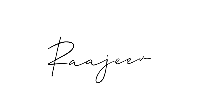 Raajeev stylish signature style. Best Handwritten Sign (Allison_Script) for my name. Handwritten Signature Collection Ideas for my name Raajeev. Raajeev signature style 2 images and pictures png
