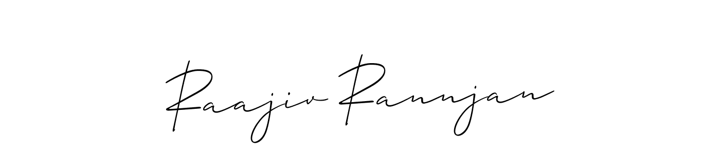 Use a signature maker to create a handwritten signature online. With this signature software, you can design (Allison_Script) your own signature for name Raajiv Rannjan. Raajiv Rannjan signature style 2 images and pictures png
