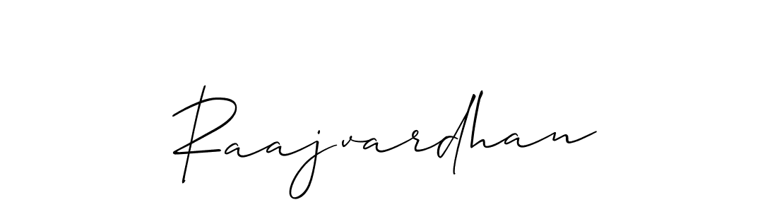 How to make Raajvardhan signature? Allison_Script is a professional autograph style. Create handwritten signature for Raajvardhan name. Raajvardhan signature style 2 images and pictures png