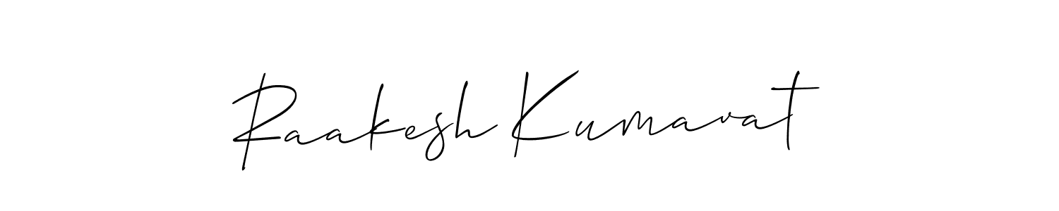 Make a short Raakesh Kumavat signature style. Manage your documents anywhere anytime using Allison_Script. Create and add eSignatures, submit forms, share and send files easily. Raakesh Kumavat signature style 2 images and pictures png