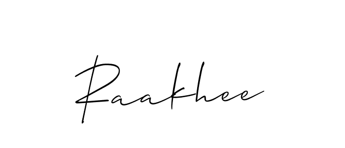 How to Draw Raakhee signature style? Allison_Script is a latest design signature styles for name Raakhee. Raakhee signature style 2 images and pictures png