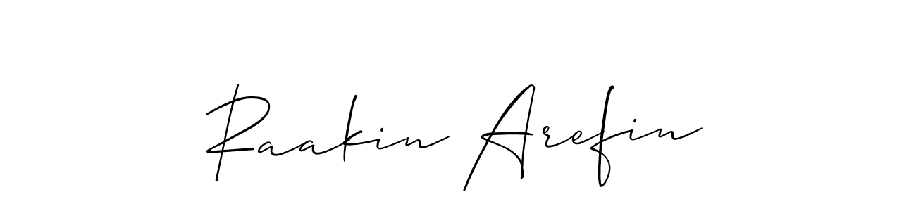 You can use this online signature creator to create a handwritten signature for the name Raakin Arefin. This is the best online autograph maker. Raakin Arefin signature style 2 images and pictures png