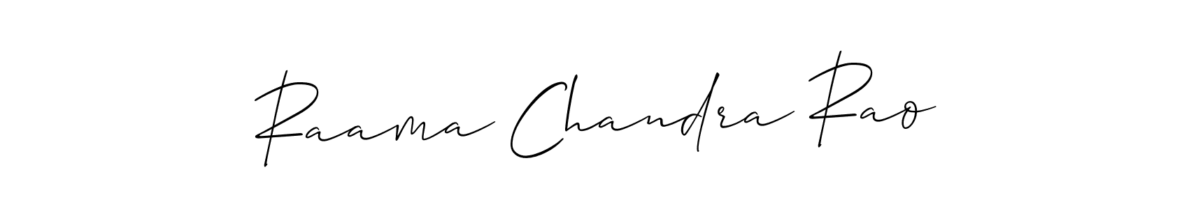 if you are searching for the best signature style for your name Raama Chandra Rao. so please give up your signature search. here we have designed multiple signature styles  using Allison_Script. Raama Chandra Rao signature style 2 images and pictures png
