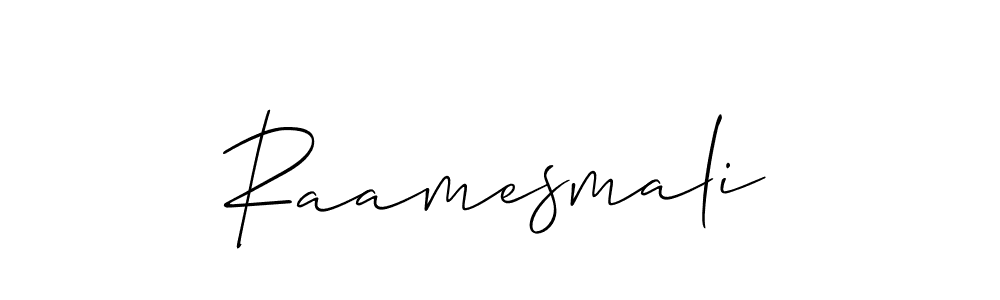 Raamesmali stylish signature style. Best Handwritten Sign (Allison_Script) for my name. Handwritten Signature Collection Ideas for my name Raamesmali. Raamesmali signature style 2 images and pictures png