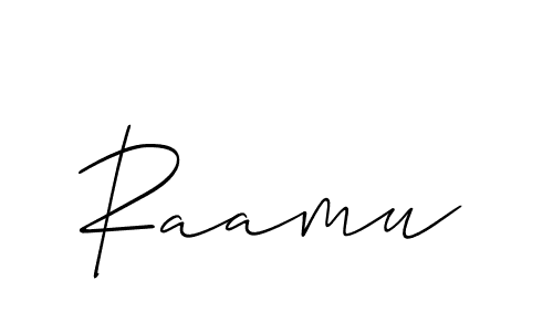 How to make Raamu name signature. Use Allison_Script style for creating short signs online. This is the latest handwritten sign. Raamu signature style 2 images and pictures png