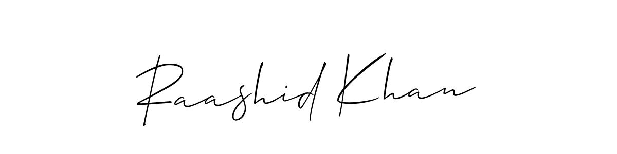 How to make Raashid Khan signature? Allison_Script is a professional autograph style. Create handwritten signature for Raashid Khan name. Raashid Khan signature style 2 images and pictures png