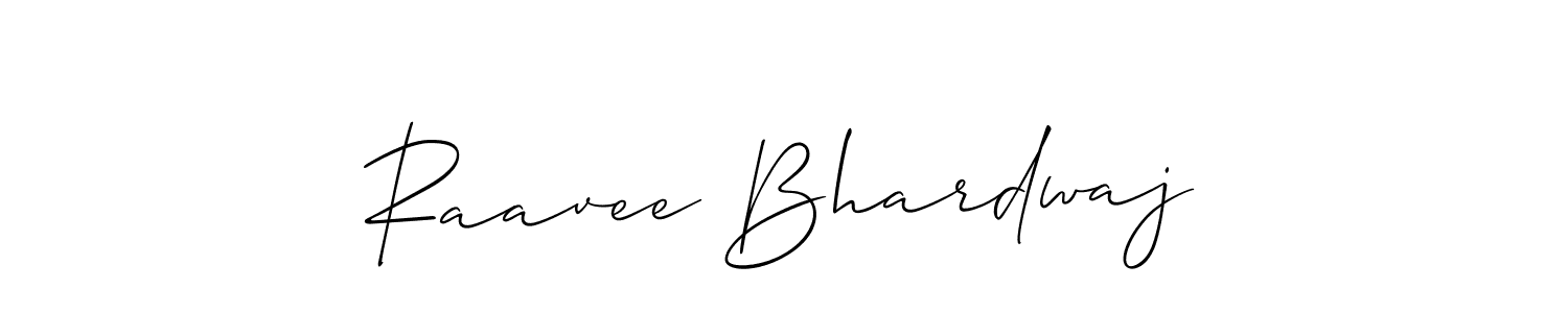 Design your own signature with our free online signature maker. With this signature software, you can create a handwritten (Allison_Script) signature for name Raavee Bhardwaj. Raavee Bhardwaj signature style 2 images and pictures png