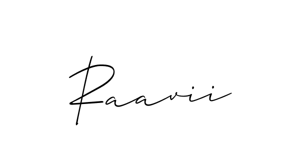 How to make Raavii signature? Allison_Script is a professional autograph style. Create handwritten signature for Raavii name. Raavii signature style 2 images and pictures png