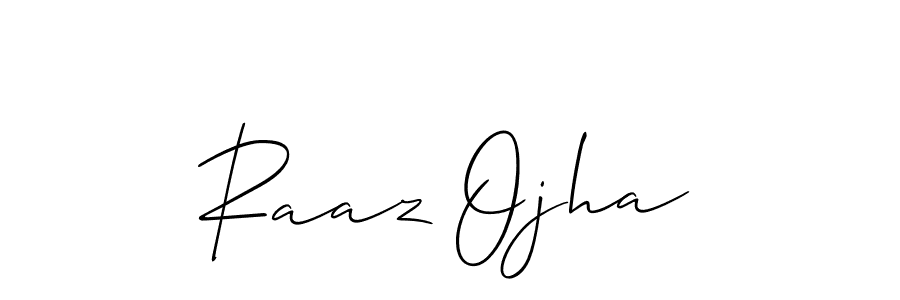 The best way (Allison_Script) to make a short signature is to pick only two or three words in your name. The name Raaz Ojha include a total of six letters. For converting this name. Raaz Ojha signature style 2 images and pictures png