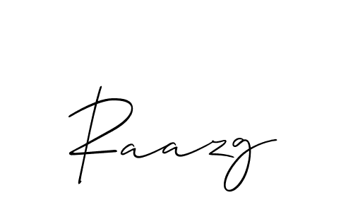 Create a beautiful signature design for name Raazg. With this signature (Allison_Script) fonts, you can make a handwritten signature for free. Raazg signature style 2 images and pictures png