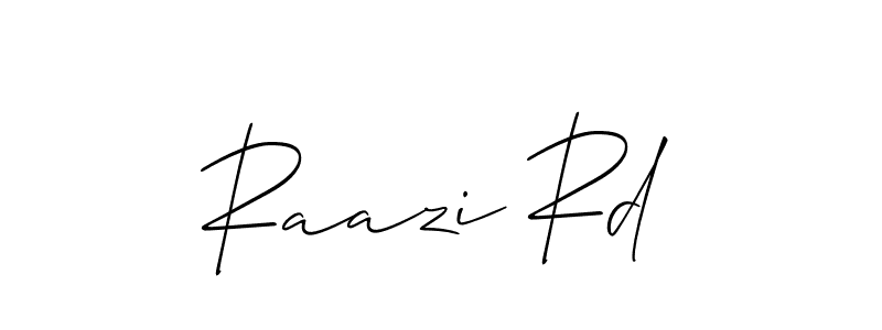 Also You can easily find your signature by using the search form. We will create Raazi Rd name handwritten signature images for you free of cost using Allison_Script sign style. Raazi Rd signature style 2 images and pictures png