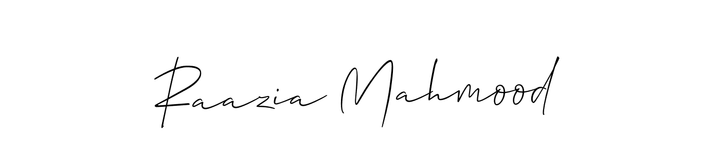 This is the best signature style for the Raazia Mahmood name. Also you like these signature font (Allison_Script). Mix name signature. Raazia Mahmood signature style 2 images and pictures png