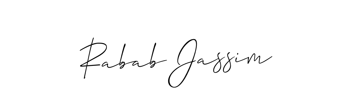 You can use this online signature creator to create a handwritten signature for the name Rabab Jassim. This is the best online autograph maker. Rabab Jassim signature style 2 images and pictures png